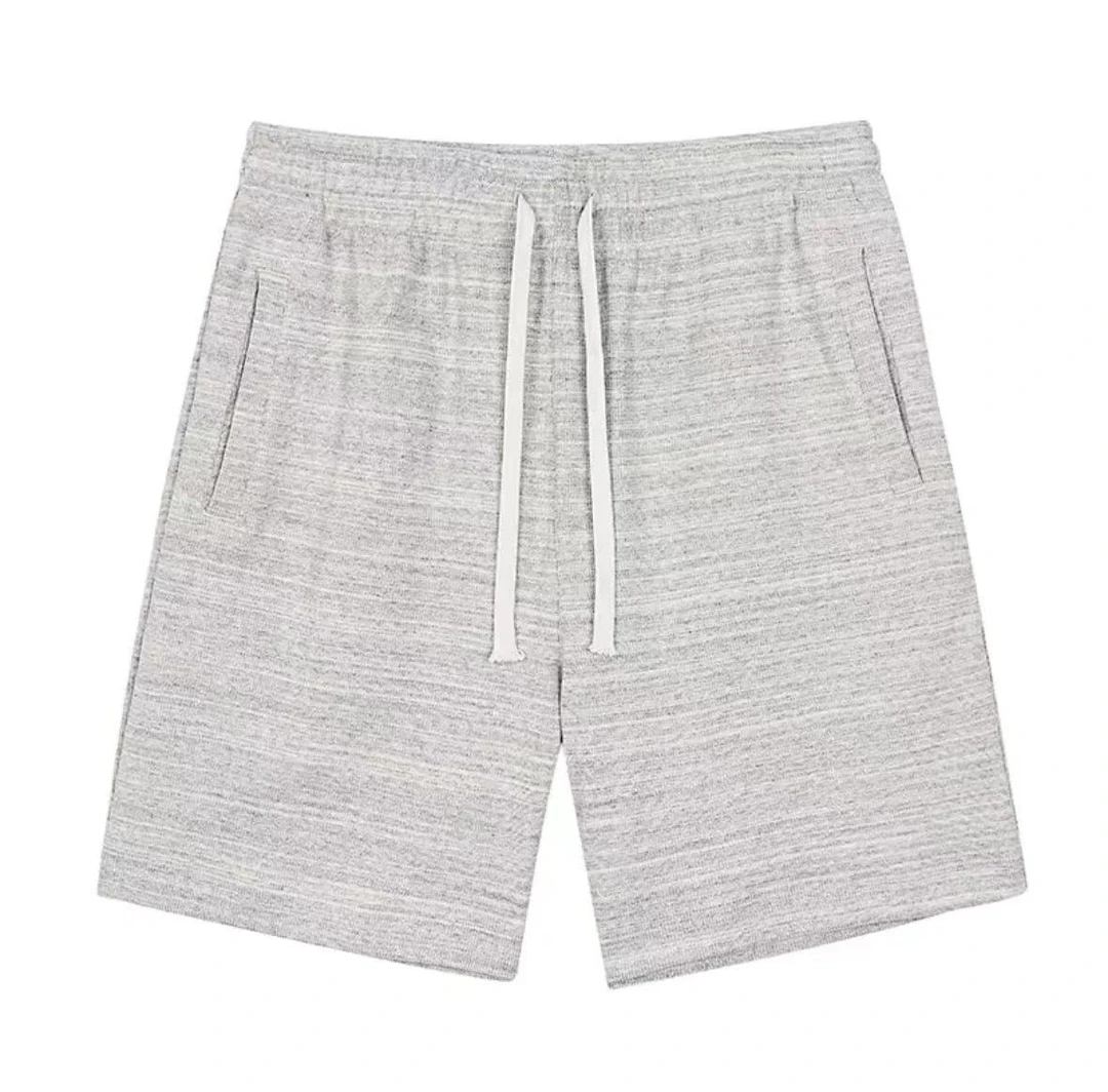 休闲INS博主上身双纱色织高弹力透气情侣百搭舒适简约短裤8396