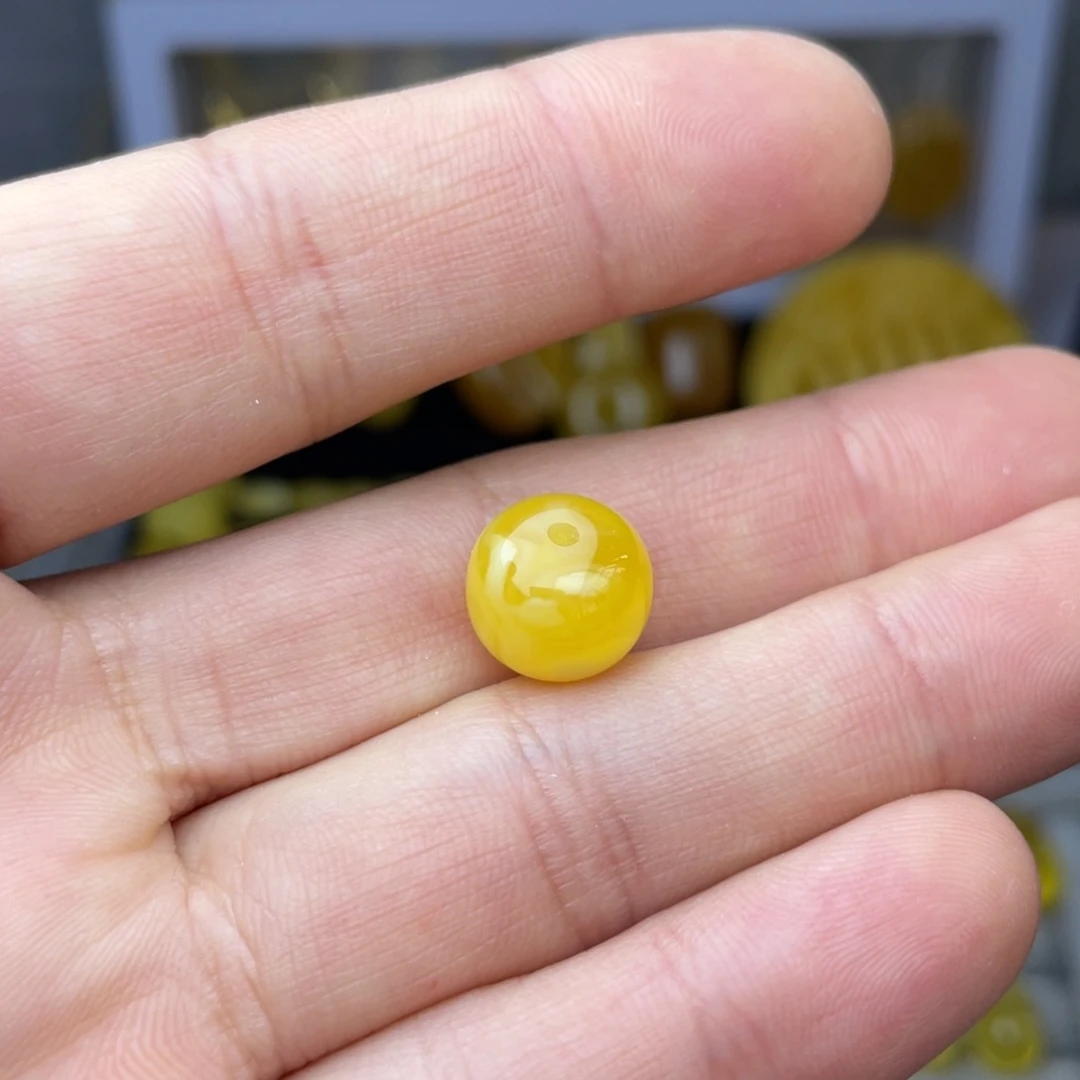 蜜蜡珠宝奇石未镶嵌姑*老型珠11.6毫米一颗