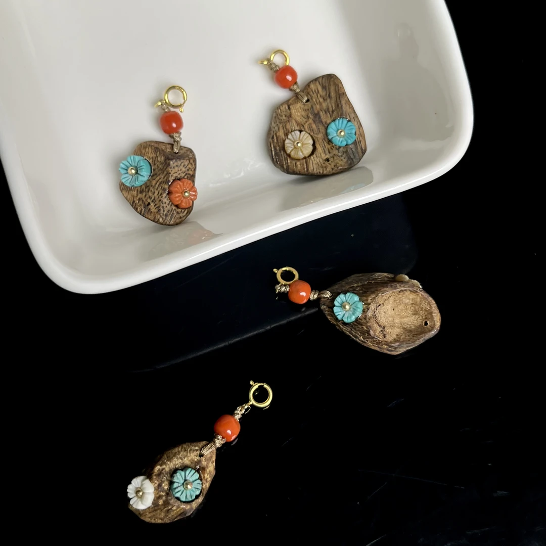 【大鱼甄选】南红设计款吊坠YC786多样性发其一万能扣