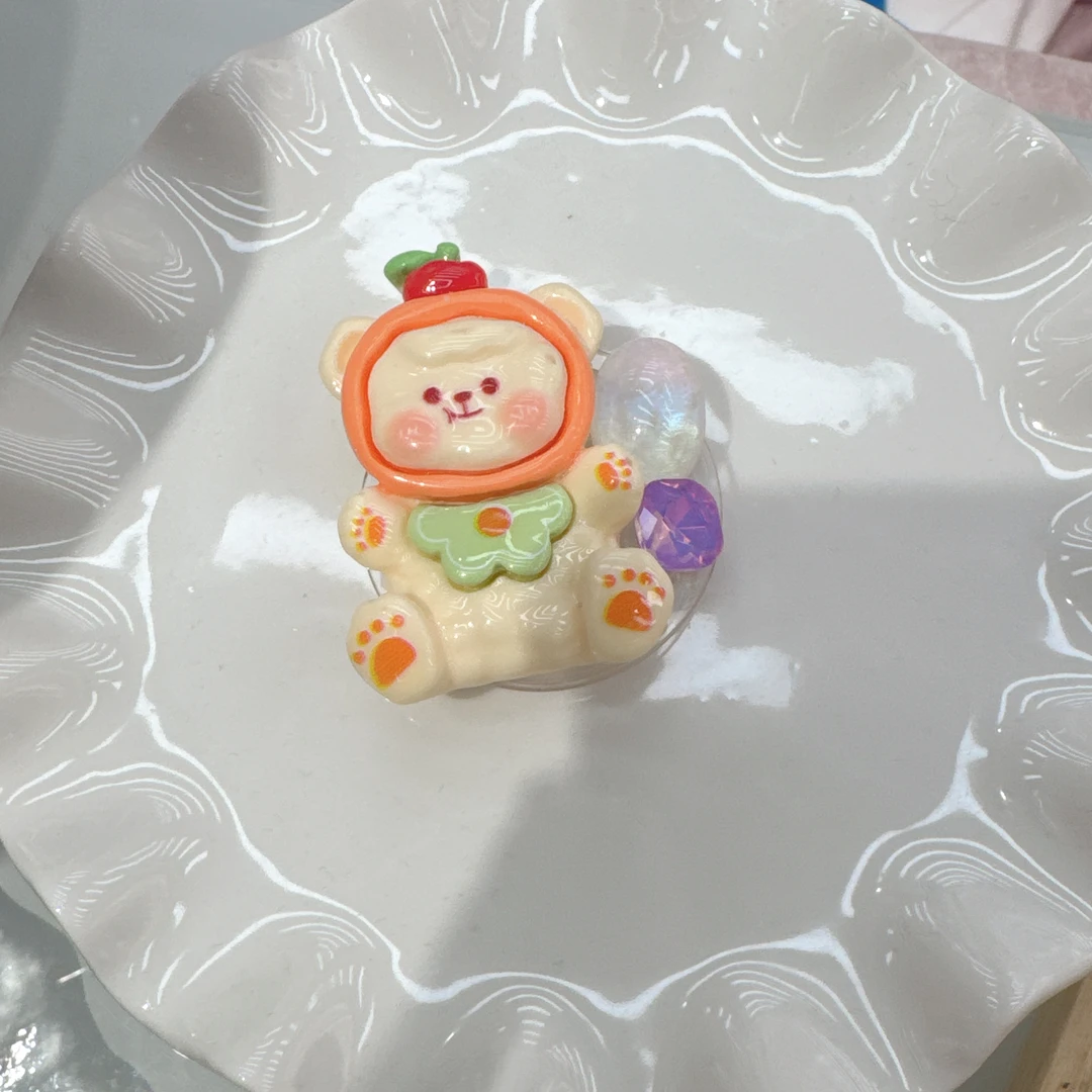 可折叠伸缩苹果小熊手机支架