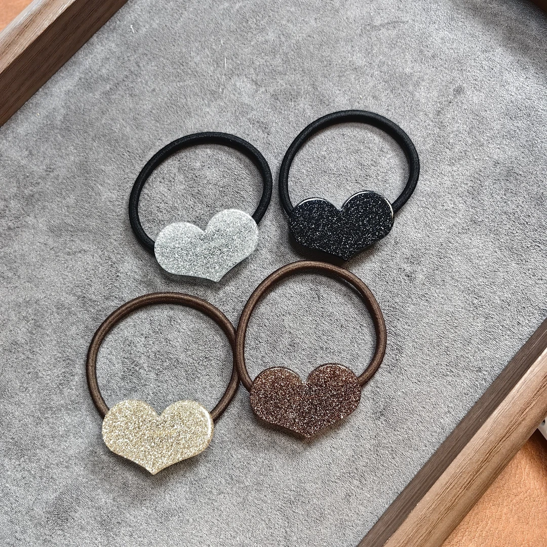 韩国爱心细闪款发绳