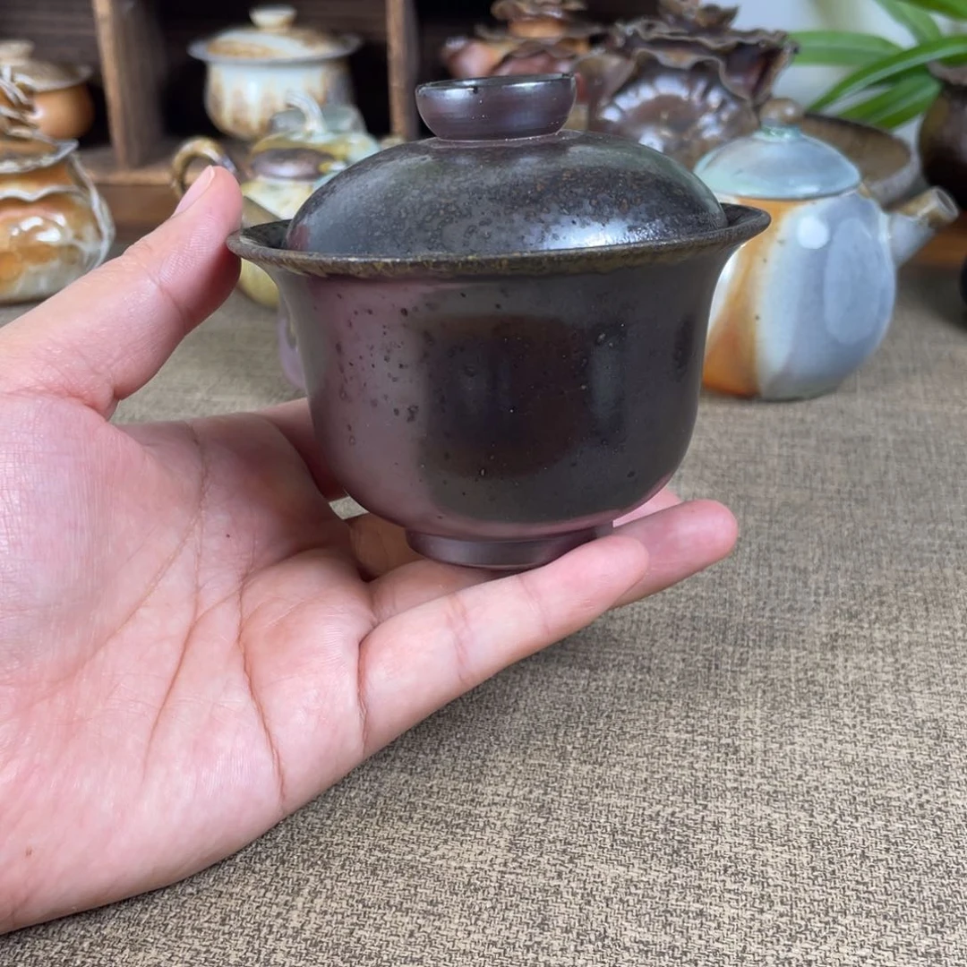 乌金。       盖碗。     微瑕微瑕