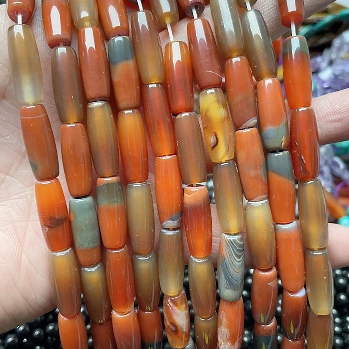 玛瑙/玉髓珠宝半成品未镶嵌一条8x20mm玛瑙