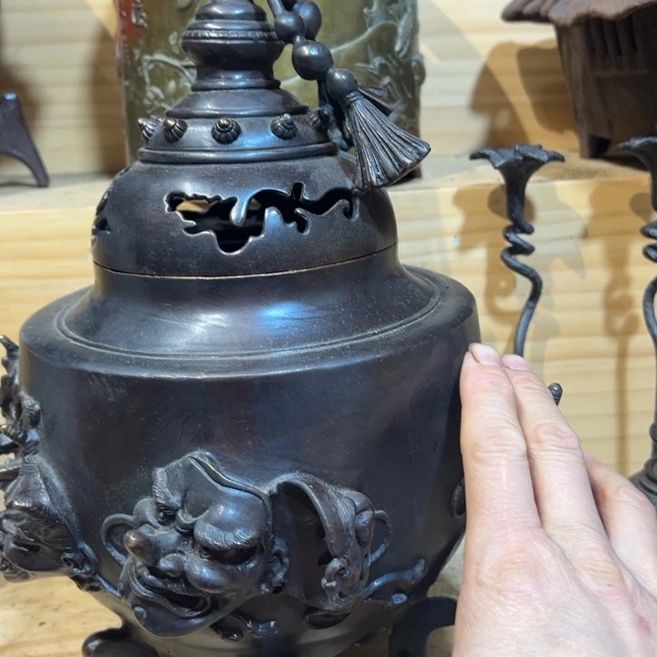 铜中古工艺品，摆件