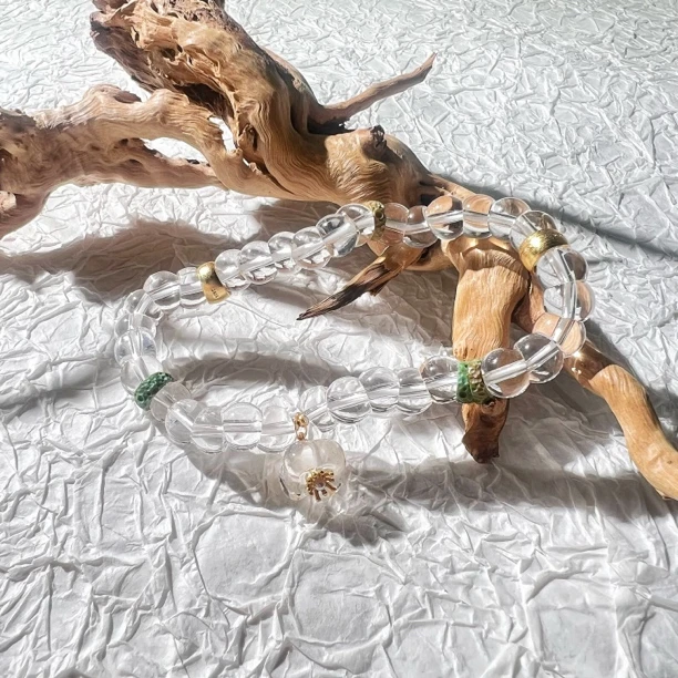 【狒狒】九转大肠 | 白水晶大肠手串 多样性发货