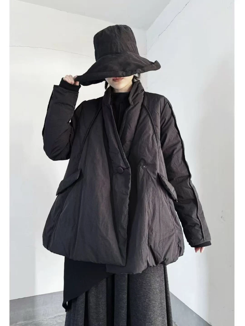 YIWEN新中式汉麻棉原创文艺知性优雅棉服1414