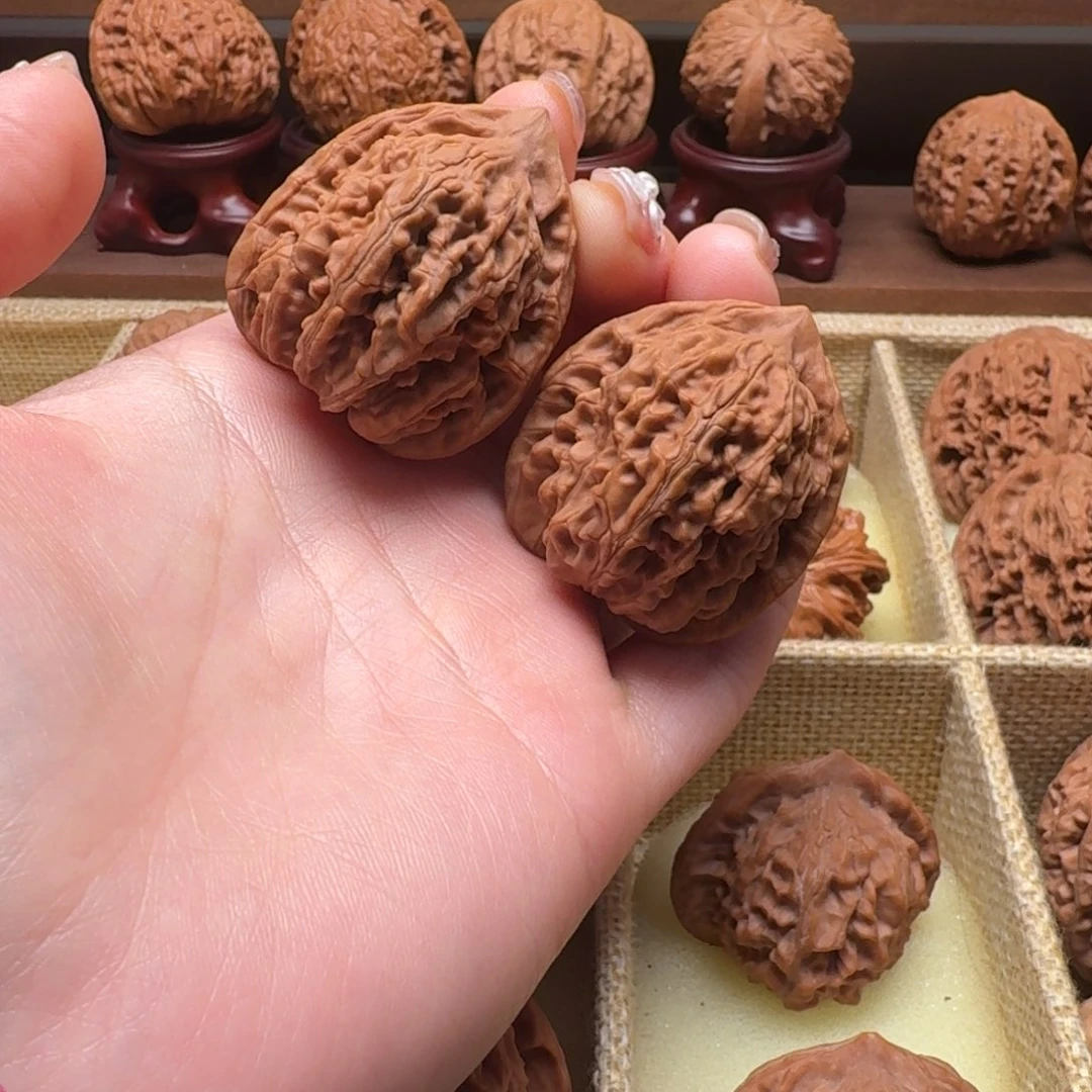 吊坠文玩核桃35金三角