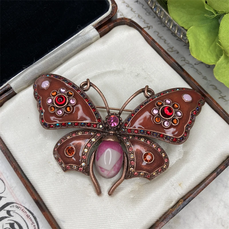 合金胸针 joan rivers琉璃珐琅蝴蝶胸针1-11【2071215-026】
