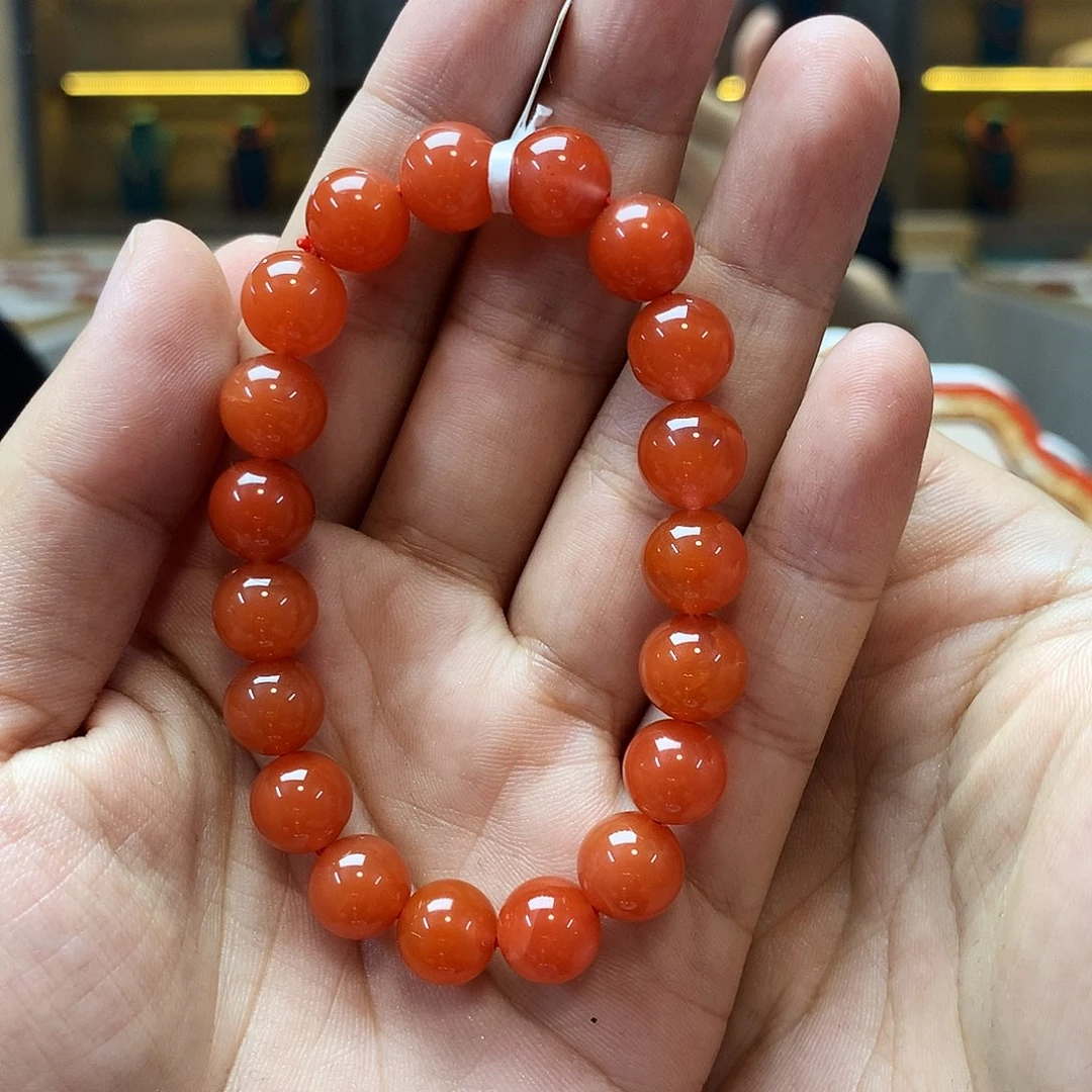 【闪购商品】南红玛瑙L保山圆珠单圈9mm未镶嵌