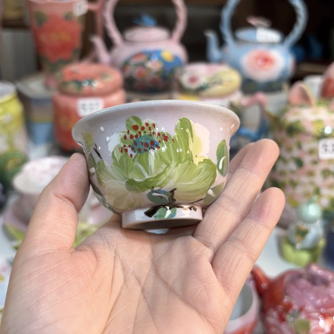 景德镇手绘高温釉下彩陶瓷茶具