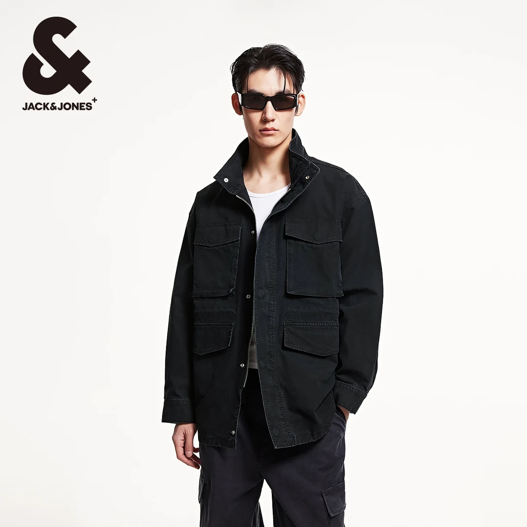 【商场同款】杰克琼斯秋冬新款男士立领工装夹克外套潮高级感男装