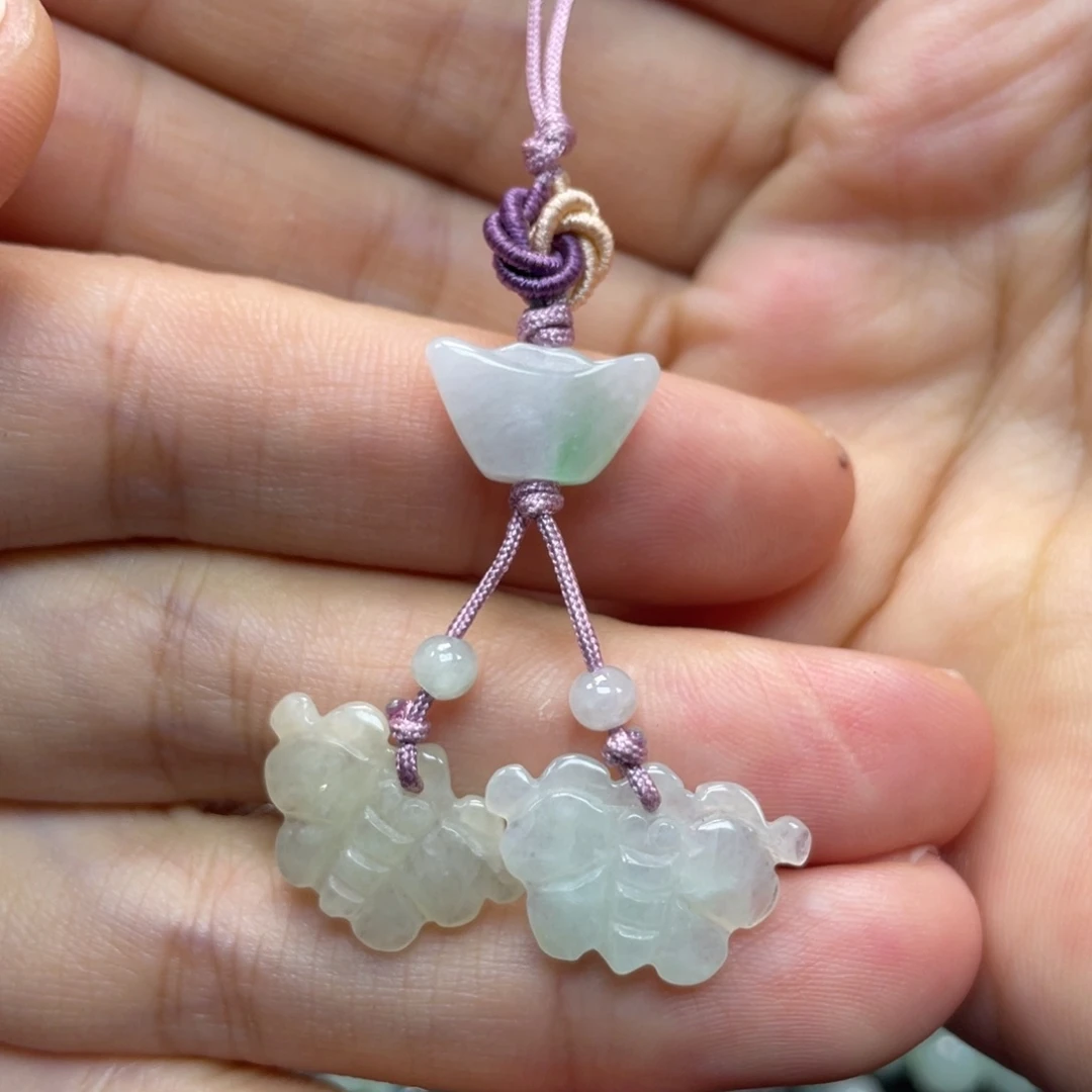 翡翠挂件未镶嵌手机挂