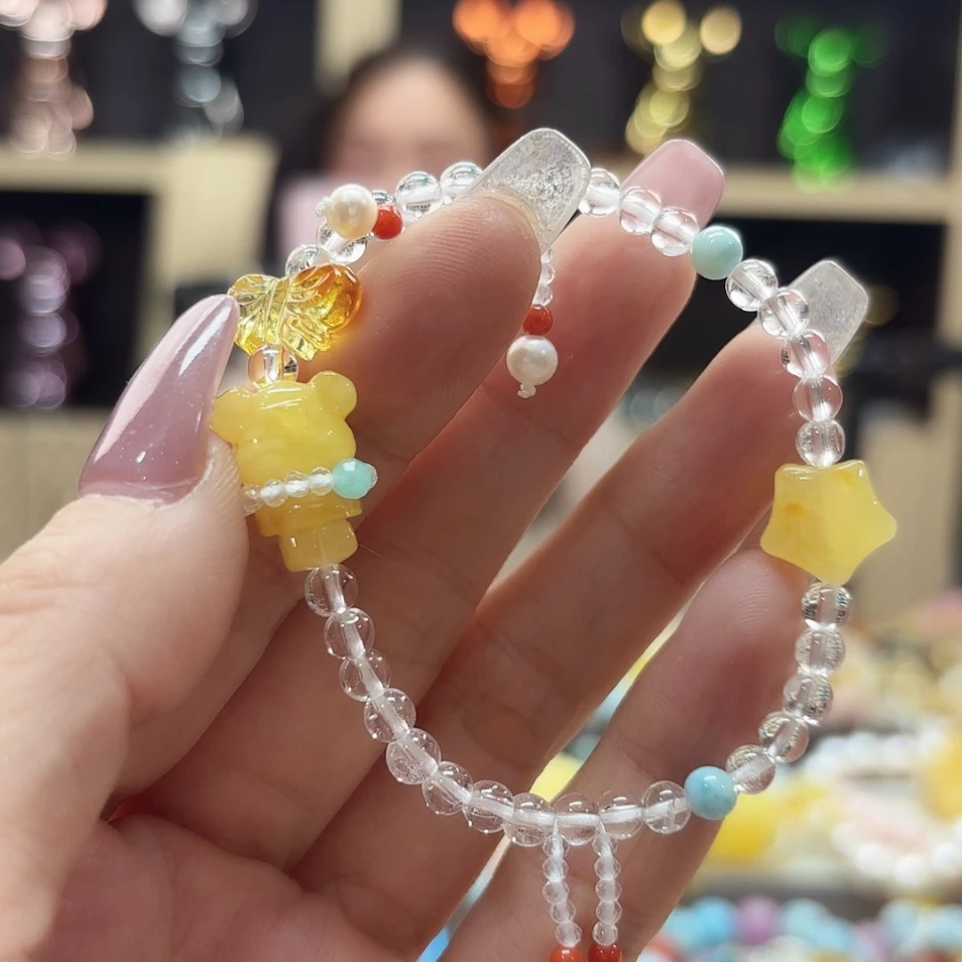 琥珀未镶嵌手链琥珀