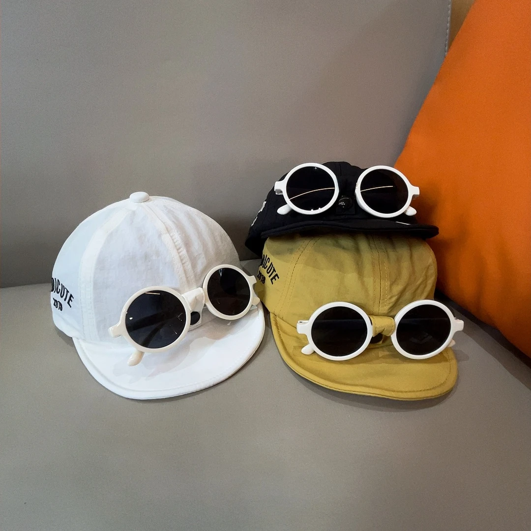 【眼镜可拆】婴儿帽子男女棒球帽韩版洋气幼儿春天女宝宝速干鸭舌帽