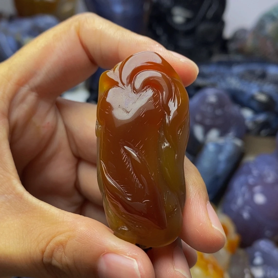 玛瑙/玉髓手把件未镶嵌