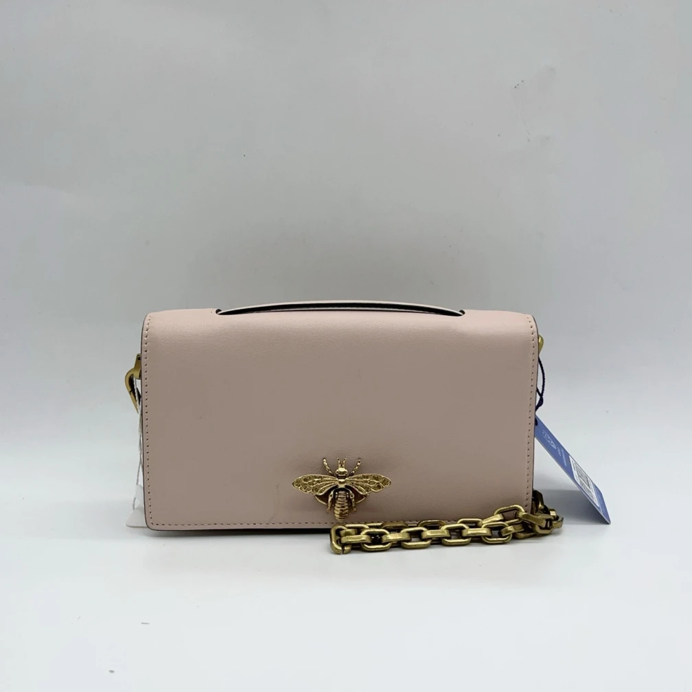 95新 DIOR/迪奥 浅粉色小蜜蜂斜挎包1495 3416