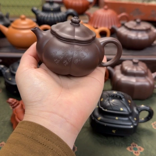 紫砂茶壶大渔海棠