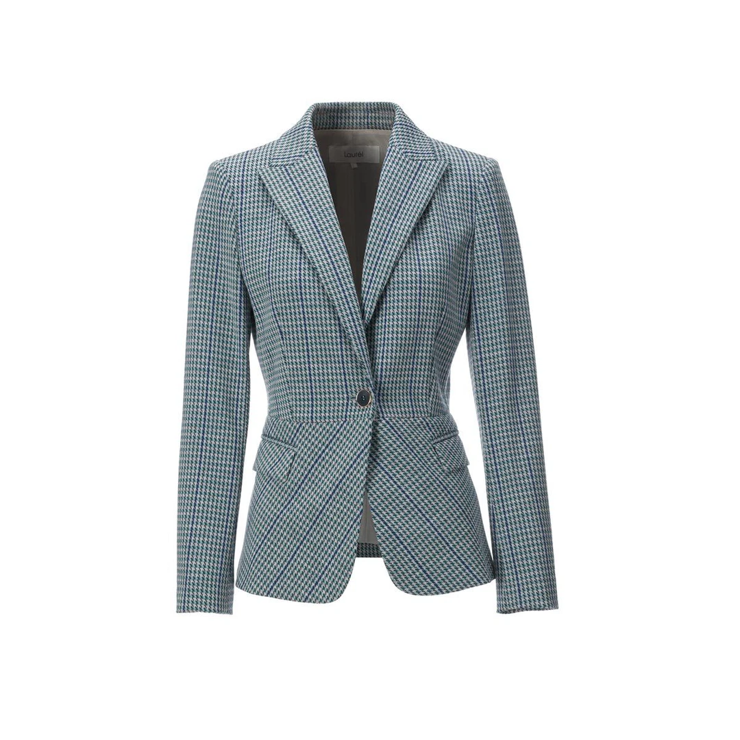 【粉丝专享】Laurel修身格纹复古西装外套LWD355T06400
