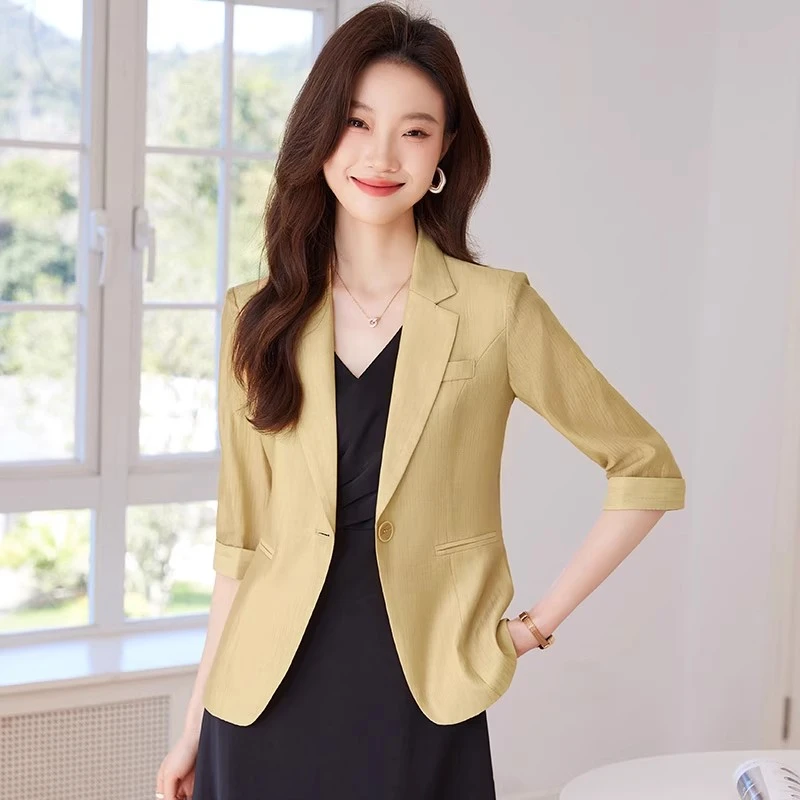 春夏防晒小西装外套女夏季薄款休闲气质小个子高级感女士西服上衣