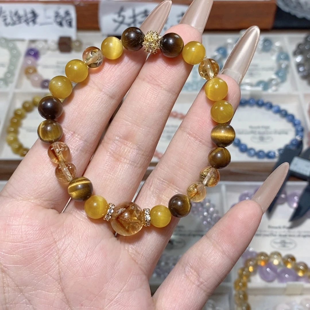 未镶嵌手链水晶黄塔