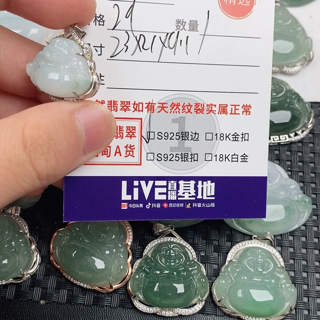 翡翠银S925镶嵌颈饰