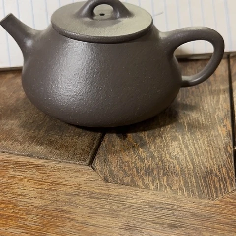 紫砂茶壶天清色平盖石瓢200 cc