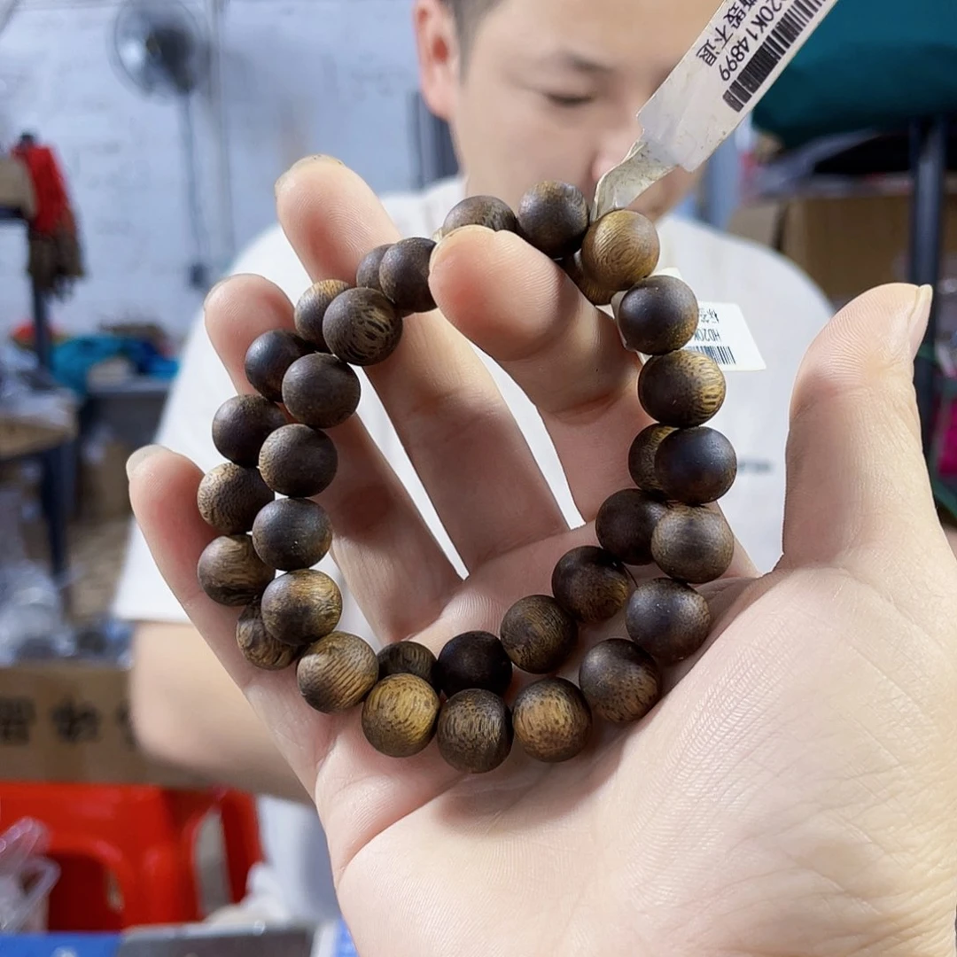 手串沉香棋楠绿棋圆珠单圈1.1/10克多样性发一