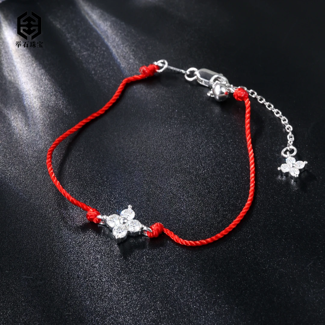 925银莫桑石银制品 【举石精选】X0603-9819-841莫桑钻手链（一件）u