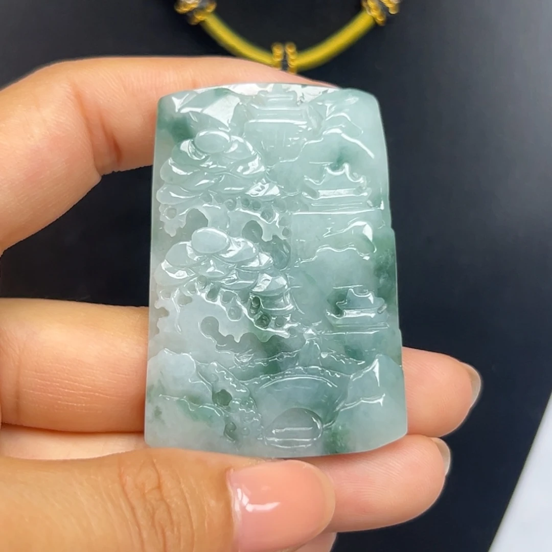 翡翠未镶嵌颈饰天然