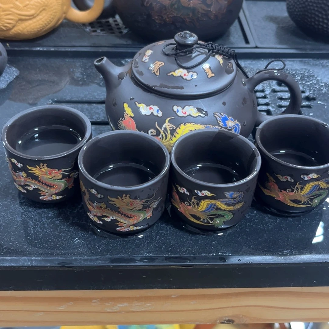 紫砂茶杯一壶4杯123