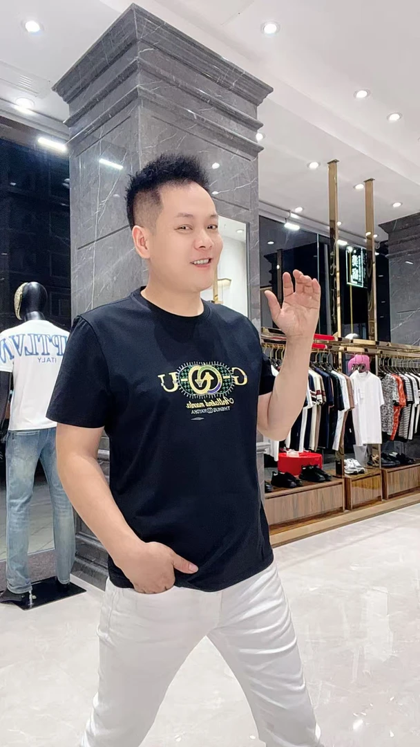 538夏季新款男士欧货时尚丝光液氨棉短袖