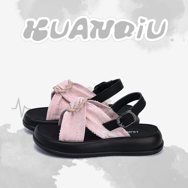 环球凉鞋多巴胺风秋季2025新款时尚沙滩凉拖鞋女休闲配裙子鞋子女