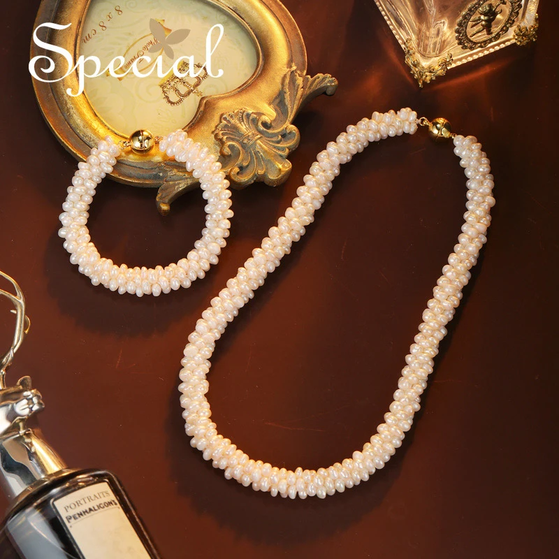 special 淡水珍珠手工优雅礼物项链手链套装 璀璨星河