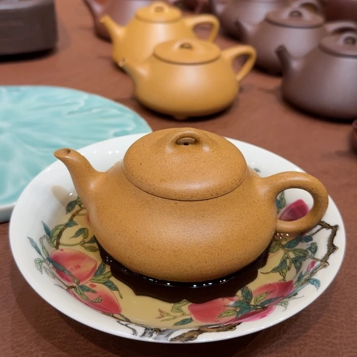 茶壶紫砂汉棠石瓢黄金段宝山紫砂壶