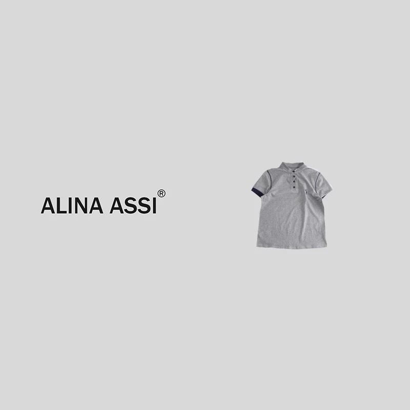 【静静】2025春夏新款百搭时尚T恤简约显瘦短袖上衣YMM534（灰色）