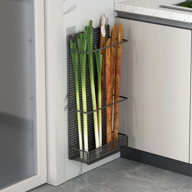 山药大葱收纳神器架家用厨房省空间墙上置物架壁挂蔬菜放葱收纳盒