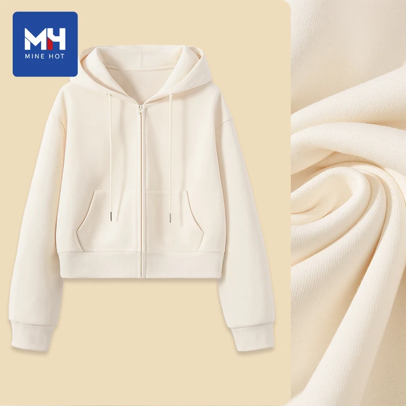 唐狮集团MH奶白外套女2025新款爆款秋装上衣休闲风早春开衫卫衣H