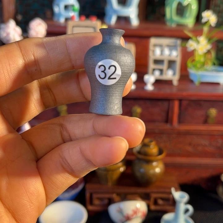 摆件微陶老王迷你花瓶