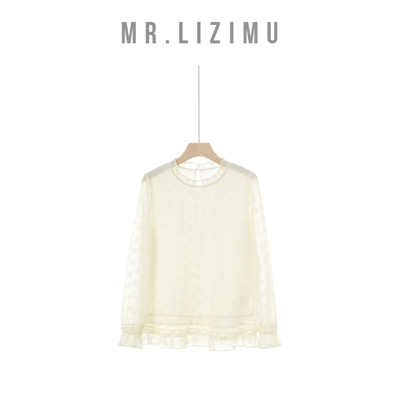 李子木先生「流光风」设计小众气质木耳边衬衫女2025新款爆款洋气