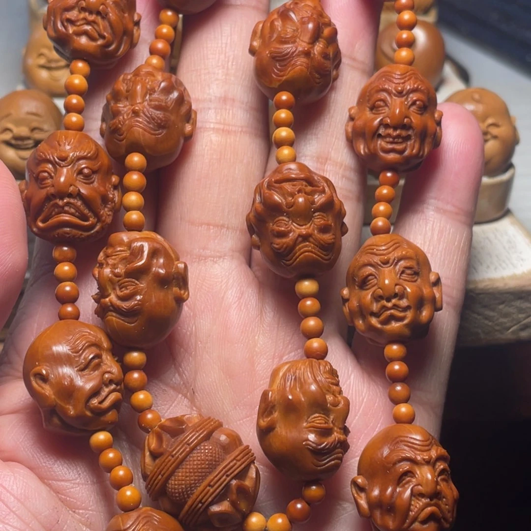 橄榄核手串/手链1.8*2.0铁核写实十八罗汉