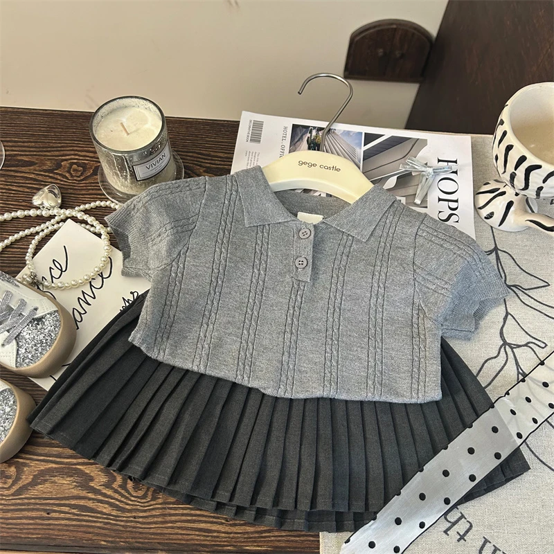 女童夏季裙裤套装2025新款时髦女宝宝夏装裙裤时髦百搭两件套