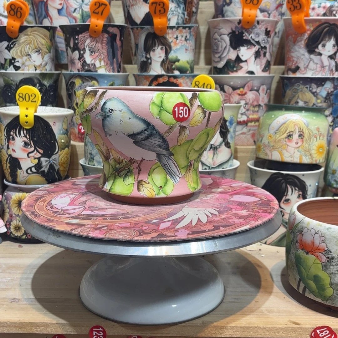 景德镇手绘花盆陶瓷15/13