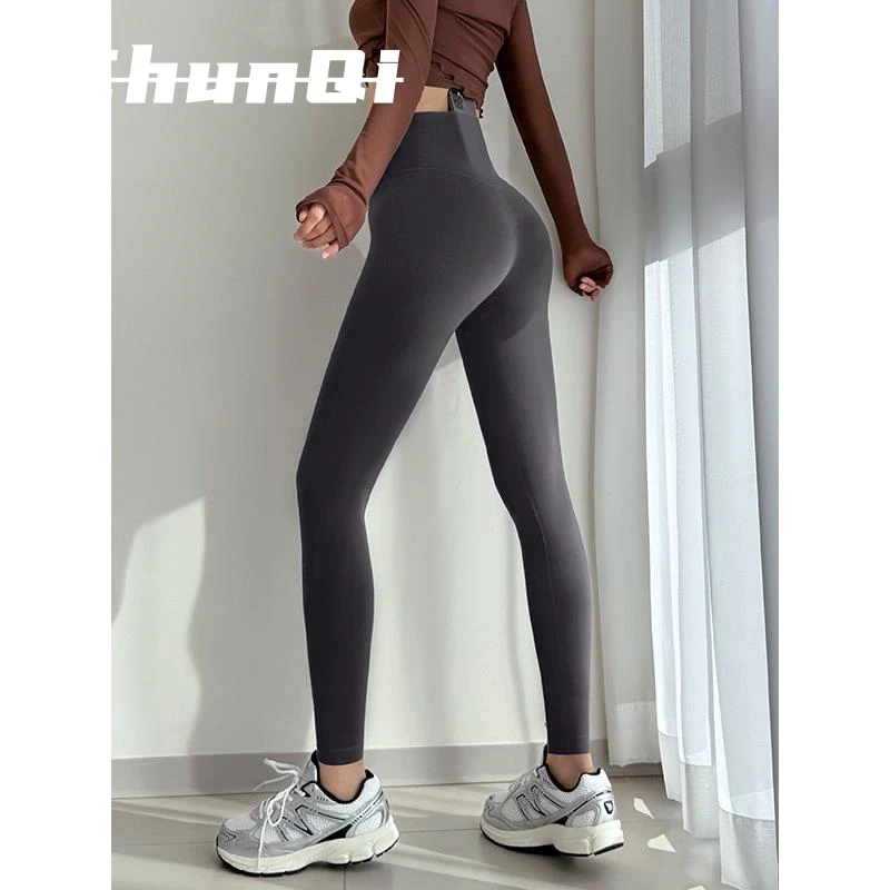 维多利亚高腰瑜伽裤高弹力收腹美臀健身裤普拉提紧身裸感跑步裤女