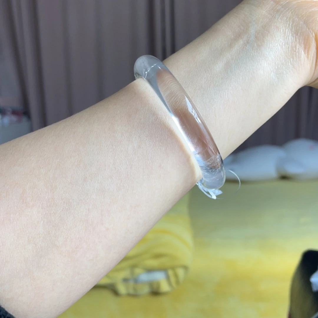 水晶手镯58.6圈口30号未镶嵌