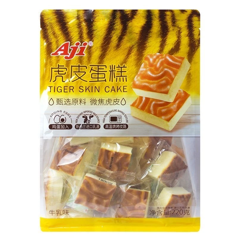 Aji虎皮蛋糕牛乳味220g*3袋保质期至26年1月1日