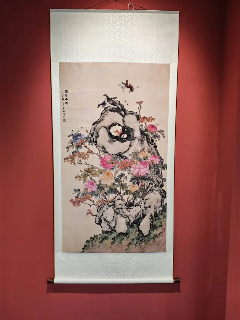 云见 . 《富贵白头》清 居廉 复刻古画 玄关·家庭·装饰画·192*85