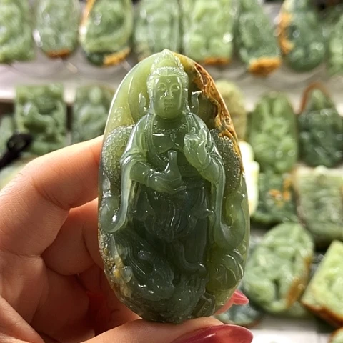 和田玉未镶嵌挂件