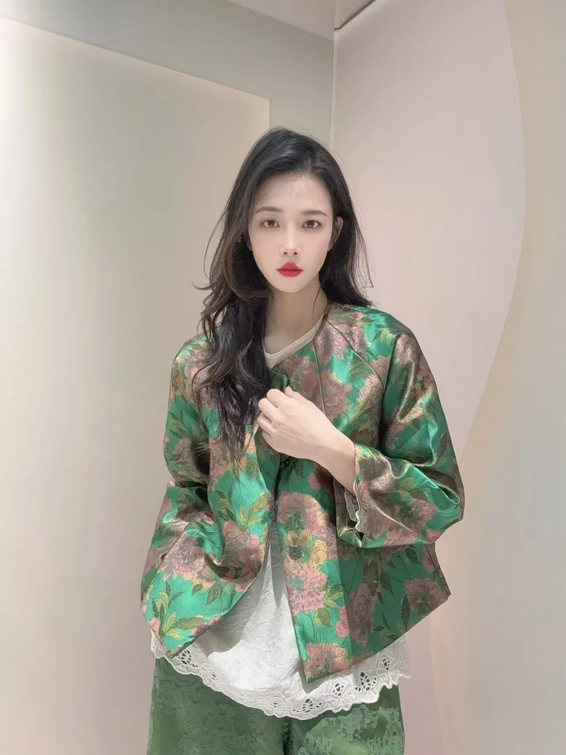 九月    碧罗黛玉    新款新中式国风长袖外套中国风外套女
