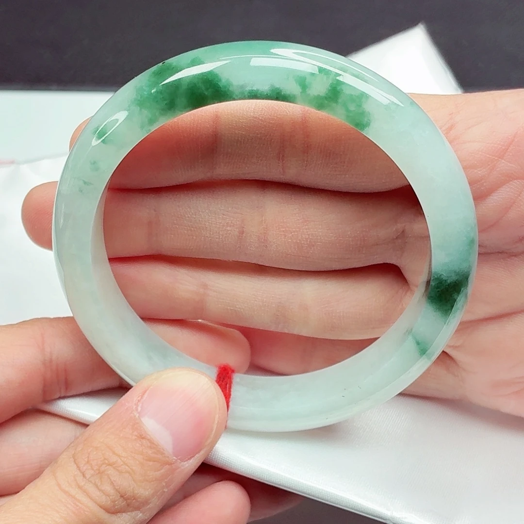 翡翠未镶嵌手镯62圈口