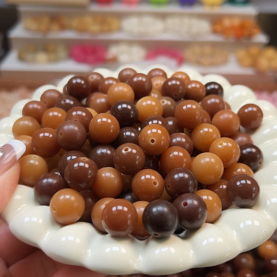 手串菩提根/象牙果卡14非料咖圆130颗
